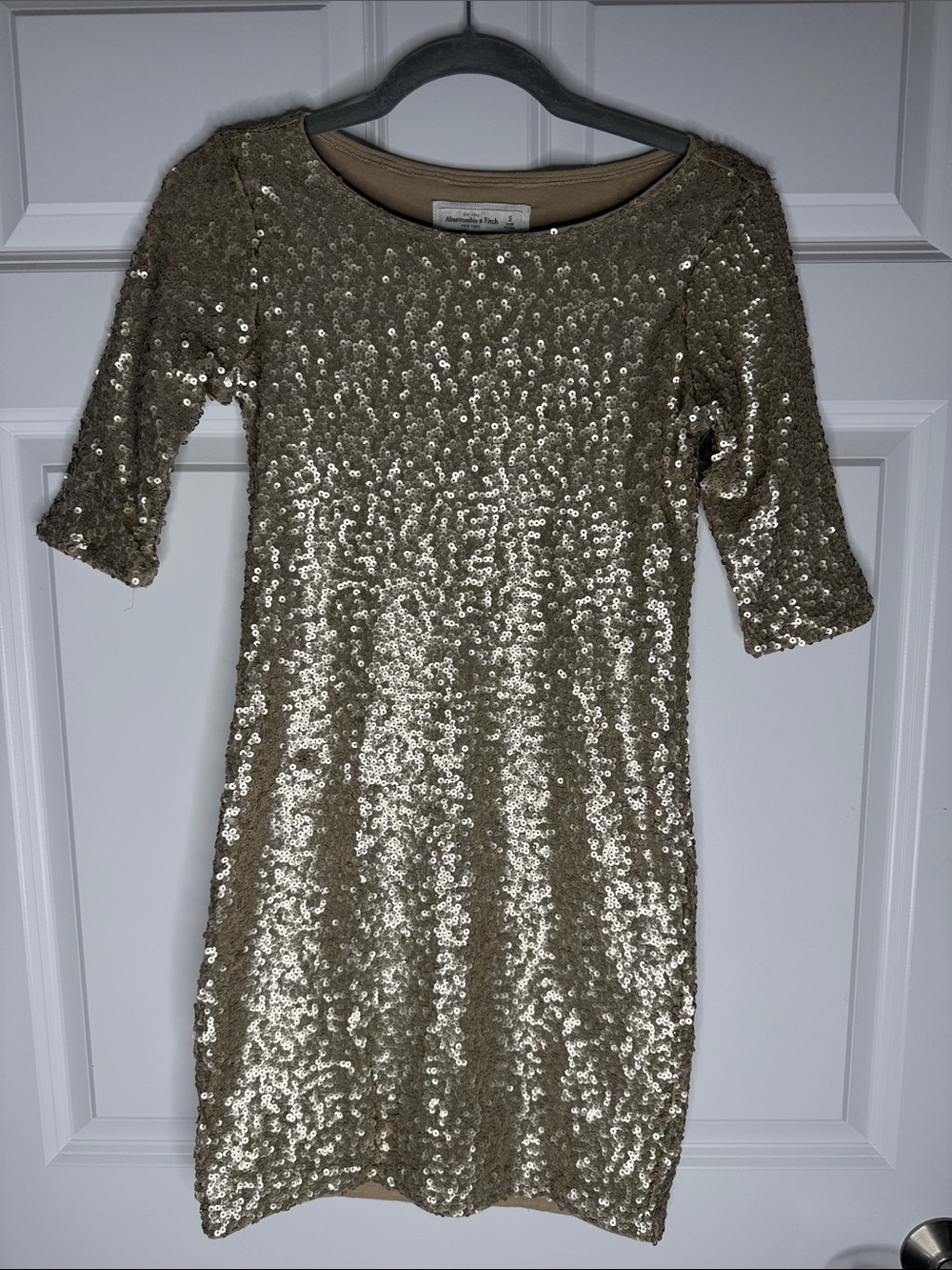 Abercrombie & Fitch Sequin 1/2 Sleeve Mini Dress Women’s S